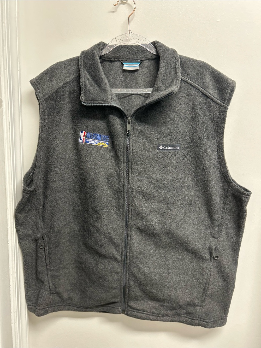 NBA All Star 2025 San Francisco Golden State Warriors Zip-Up Fleece Vest